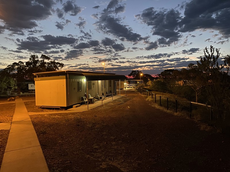 Looking towards the wet mess and recreational room.